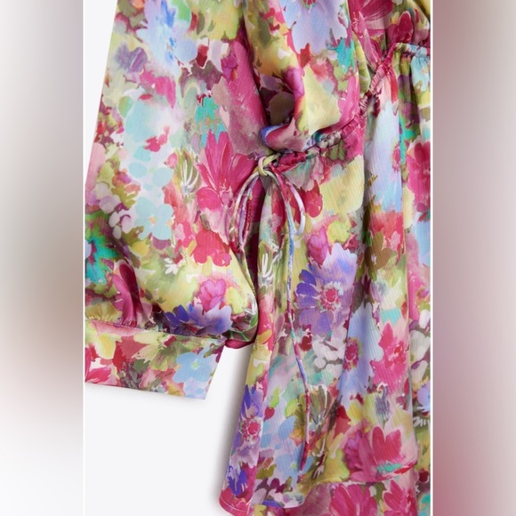 ZARA | FLORAL PRINT DRESS - Picture 7 of 8